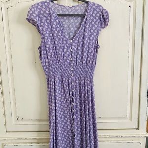 Pastel Purple White Floral Bebop High-Low Dress